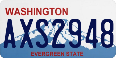 WA license plate AXS2948