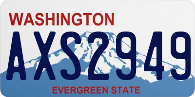 WA license plate AXS2949