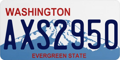 WA license plate AXS2950