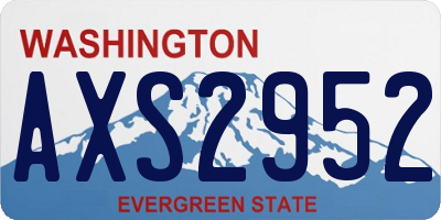 WA license plate AXS2952