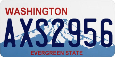 WA license plate AXS2956