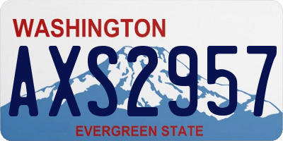WA license plate AXS2957