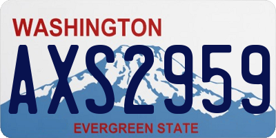 WA license plate AXS2959