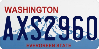 WA license plate AXS2960