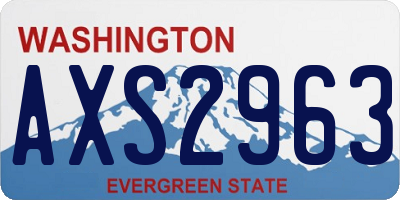 WA license plate AXS2963