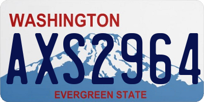 WA license plate AXS2964