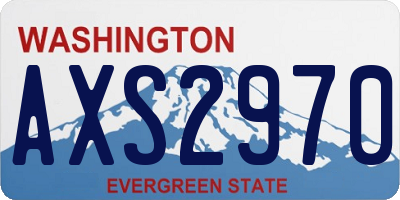 WA license plate AXS2970