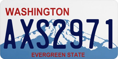 WA license plate AXS2971