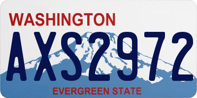 WA license plate AXS2972