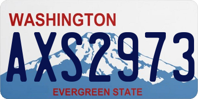 WA license plate AXS2973