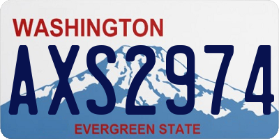 WA license plate AXS2974