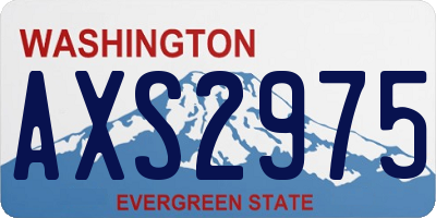 WA license plate AXS2975