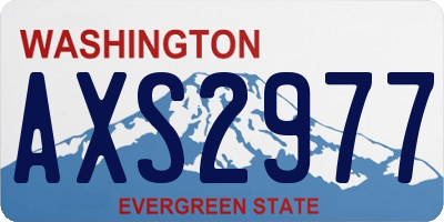 WA license plate AXS2977