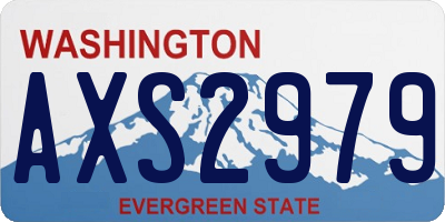 WA license plate AXS2979