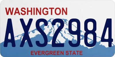 WA license plate AXS2984