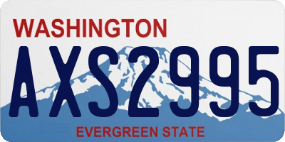 WA license plate AXS2995