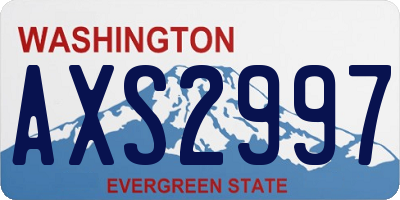 WA license plate AXS2997