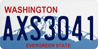 WA license plate AXS3041