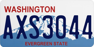 WA license plate AXS3044