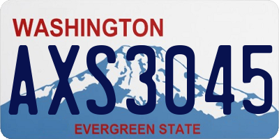 WA license plate AXS3045