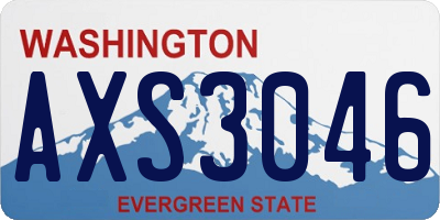 WA license plate AXS3046