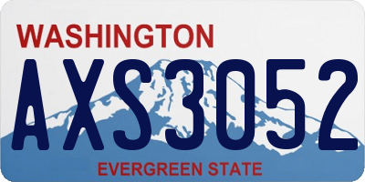 WA license plate AXS3052