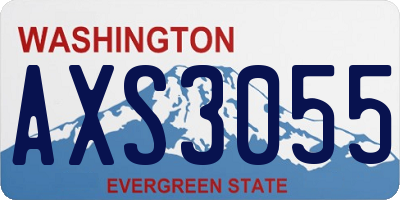 WA license plate AXS3055