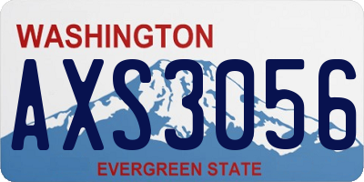 WA license plate AXS3056