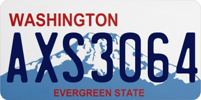 WA license plate AXS3064