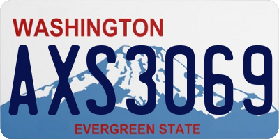 WA license plate AXS3069