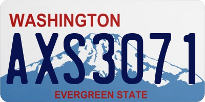 WA license plate AXS3071