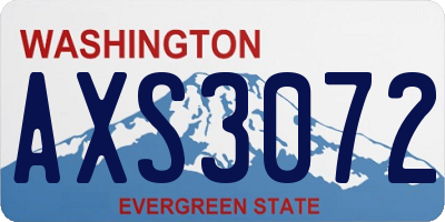 WA license plate AXS3072