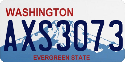 WA license plate AXS3073