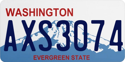 WA license plate AXS3074