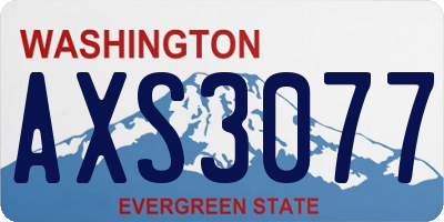 WA license plate AXS3077