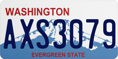 WA license plate AXS3079