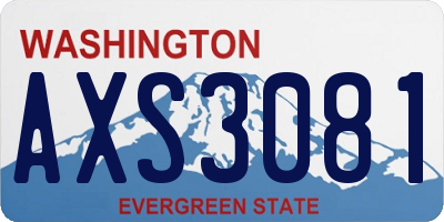 WA license plate AXS3081