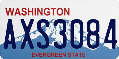WA license plate AXS3084