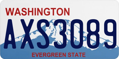 WA license plate AXS3089