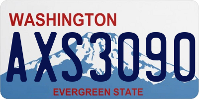 WA license plate AXS3090