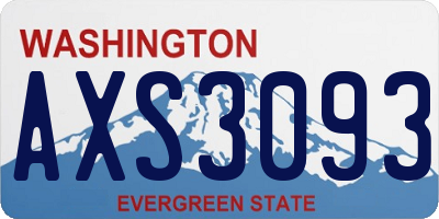 WA license plate AXS3093
