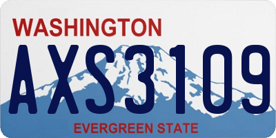 WA license plate AXS3109