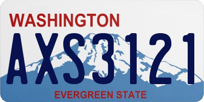 WA license plate AXS3121