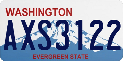 WA license plate AXS3122