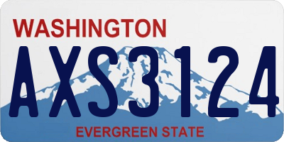 WA license plate AXS3124