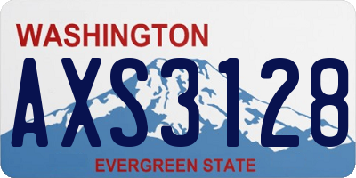 WA license plate AXS3128
