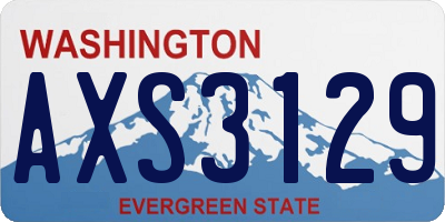WA license plate AXS3129