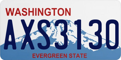 WA license plate AXS3130