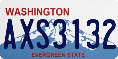 WA license plate AXS3132