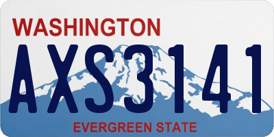WA license plate AXS3141